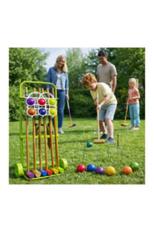 Jeu de croquet 6 joueurs multicolore