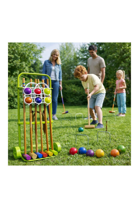 Jeu de croquet 6 joueurs multicolore