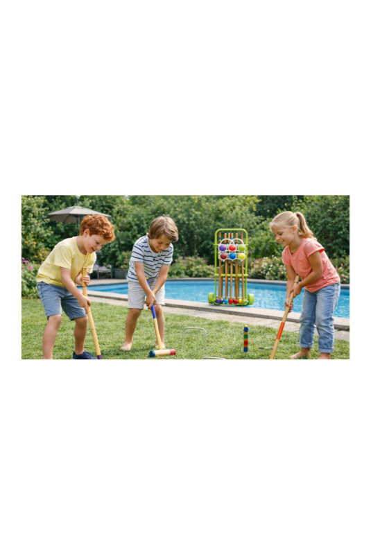 Jeu de croquet 6 joueurs multicolore