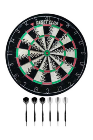 Jeu de fléchettes Reset Dartboard noir et blanc 450 mm x 37 mm