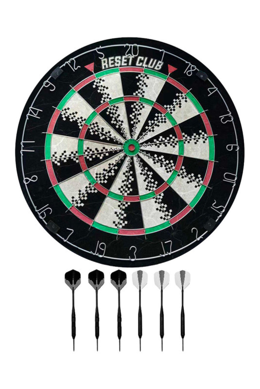 Jeu de fléchettes Reset Dartboard noir et blanc 450 mm x 37 mm