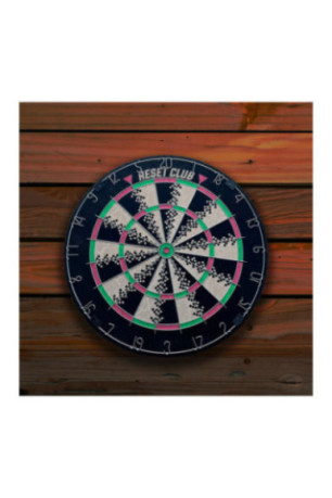 Jeu de fléchettes Reset Dartboard noir et blanc 450 mm x 37 mm