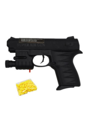 Pistolet à billes laser bleu 15 cm