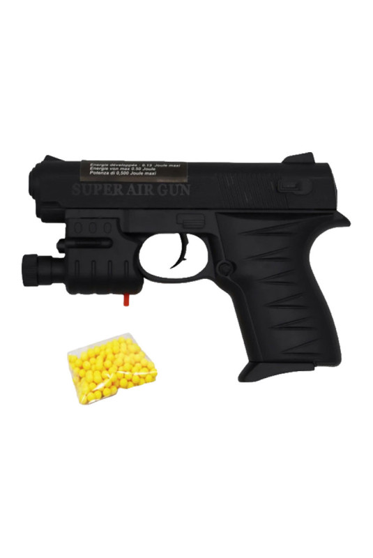 Pistolet à billes laser bleu 15 cm