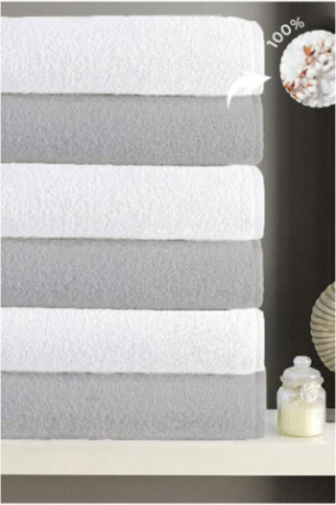 Ensemble de serviettes pour les mains (6 pièces) - Gris Noir