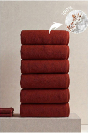 Ensemble de serviettes pour les mains (6 pièces) - Tuile rouge