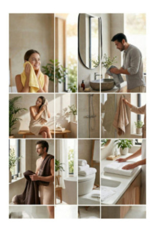 Ensemble de serviettes pour les mains (6 pièces) - Multicolore