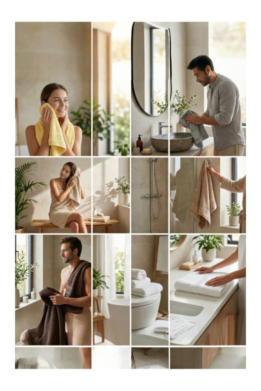Ensemble de serviettes pour les mains (6 pièces) - Multicolore