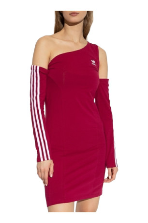 Robe asymétrique à épaule dénudée manches amovibles Adidas