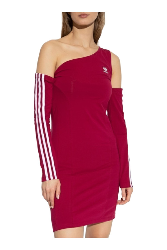 Robe asymétrique à épaule dénudée manches amovibles Adidas