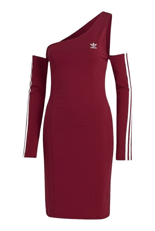 Robe asymétrique à épaule dénudée manches amovibles Adidas