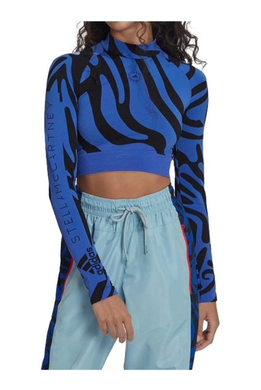 Crop top imprimé animal manches longues Adidas