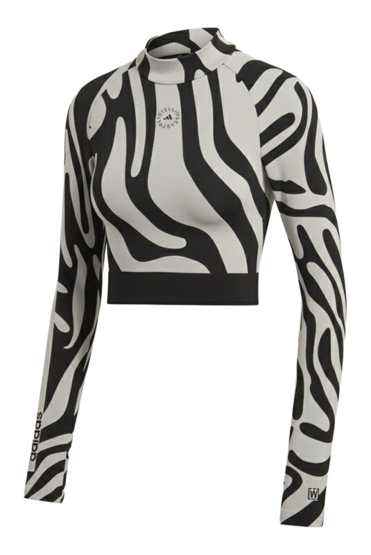 Top court StellaSport Zebra Print manches longues Adidas