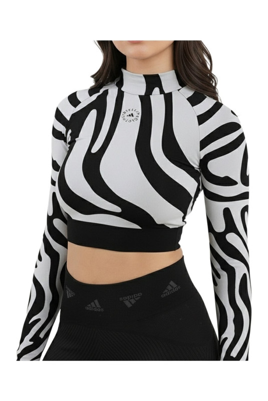 Top court StellaSport Zebra Print manches longues Adidas