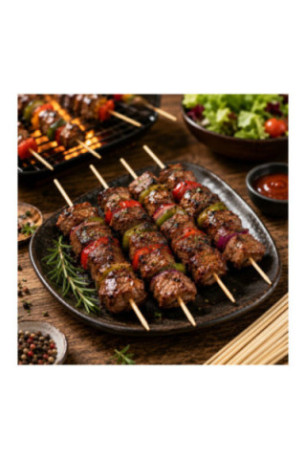 Piques à brochettes Bois naturel 20 cm