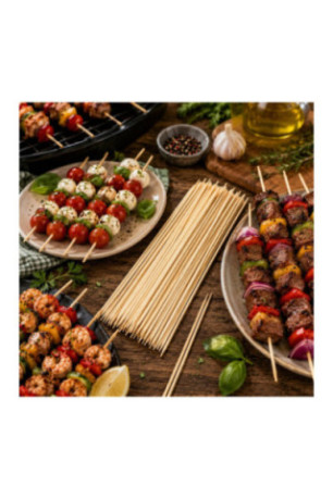 Piques à brochettes Bois naturel 20 cm
