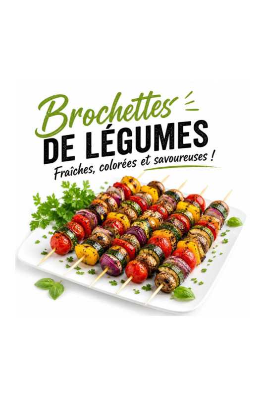 Set de 90 piques à brochettes Naturel 40 cm