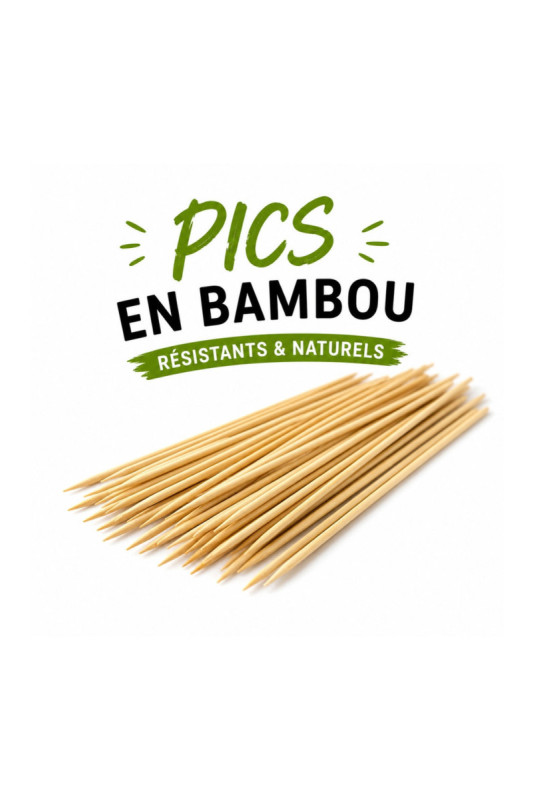 Set de 90 piques à brochettes Naturel 40 cm