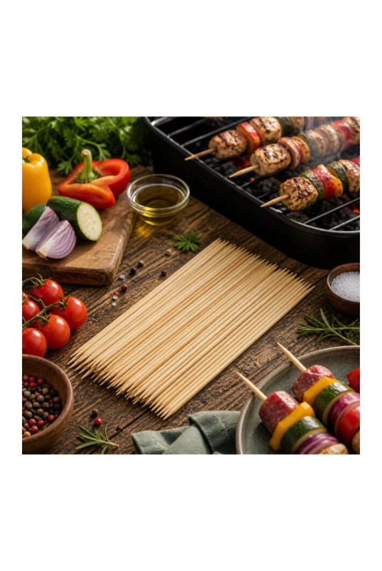 Set de 90 piques à brochettes Naturel 40 cm