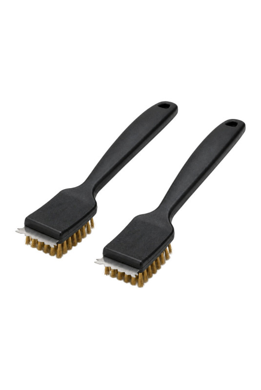 Set de 2 brosses de nettoyage barbecue Noir 21 cm