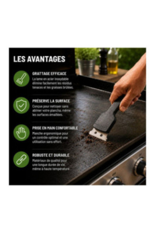Set de 2 brosses de nettoyage barbecue Noir 21 cm
