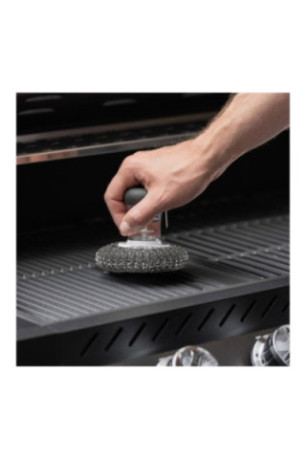 Éponge métallique avec distributeur de savon Argenté 8 x 8 cm