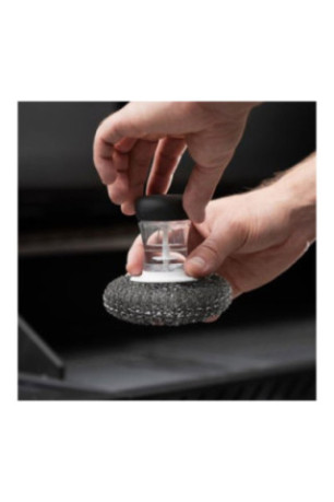 Éponge métallique avec distributeur de savon Argenté 8 x 8 cm