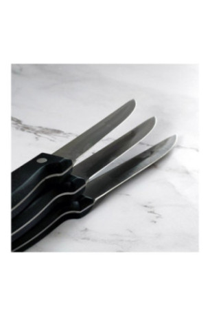 Lot de 3 couteaux à steak lame lisse 11 cm