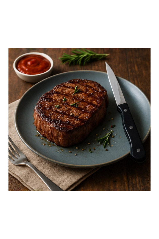 Lot de 3 couteaux à steak lame lisse 11 cm