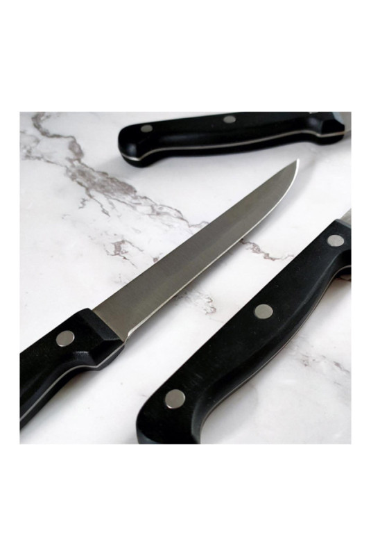 Lot de 3 couteaux à steak lame lisse 11 cm