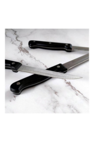 Lot de 3 couteaux à steak lame lisse 11 cm