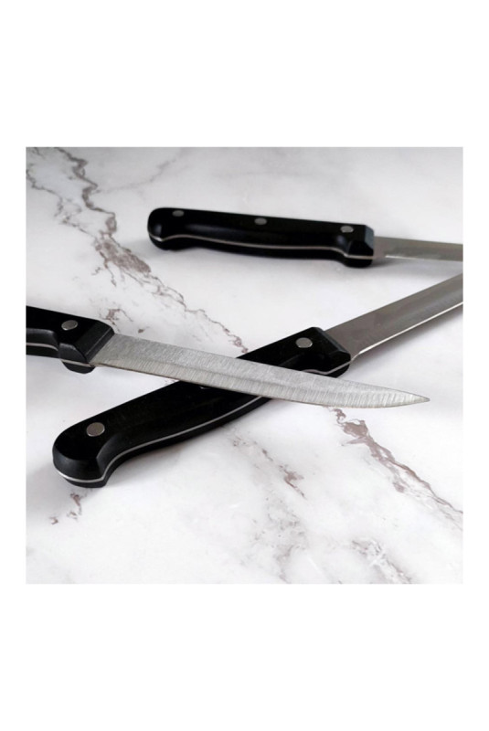 Lot de 3 couteaux à steak lame lisse 11 cm