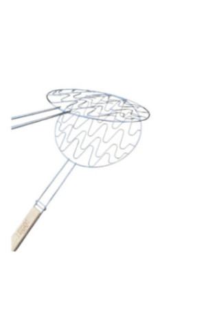 Double grille de barbecue ronde 30 cm
