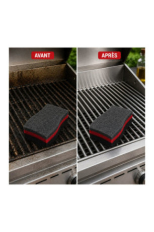 Set de 6 éponges barbecue double face 14.5 x 8 x 4 cm