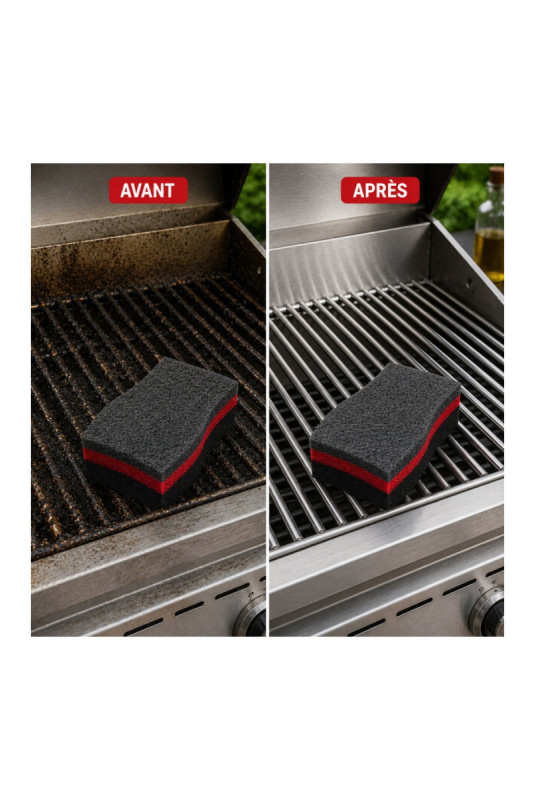 Set de 6 éponges barbecue double face 14.5 x 8 x 4 cm