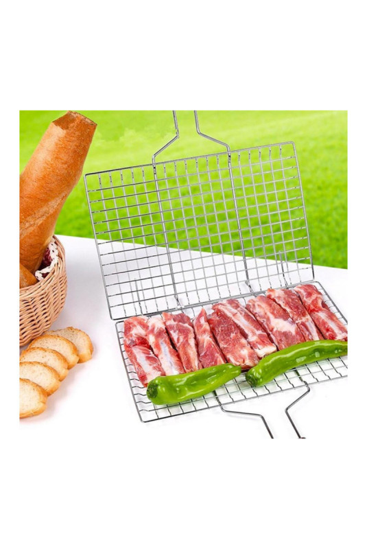 Double grille barbecue 34 x 22 cm