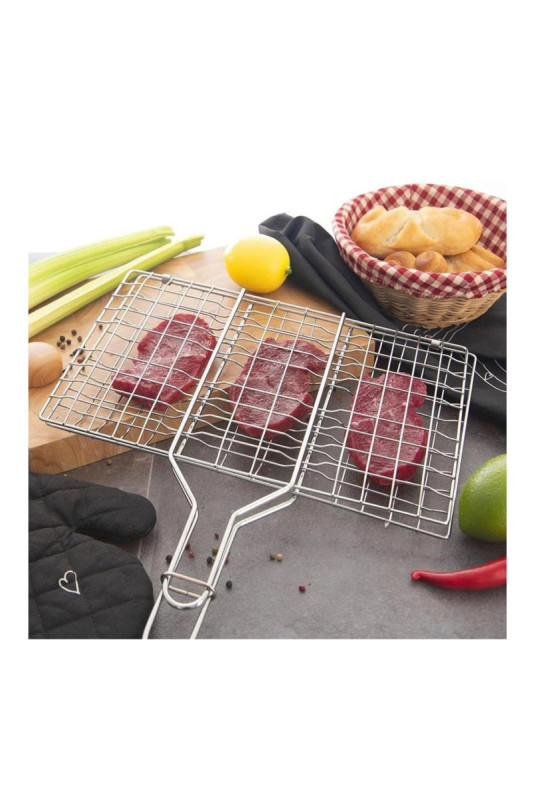 Double grille barbecue 34 x 22 cm