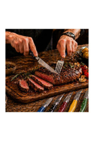 Set de 6 couteaux de table Coloris assortis 23 cm