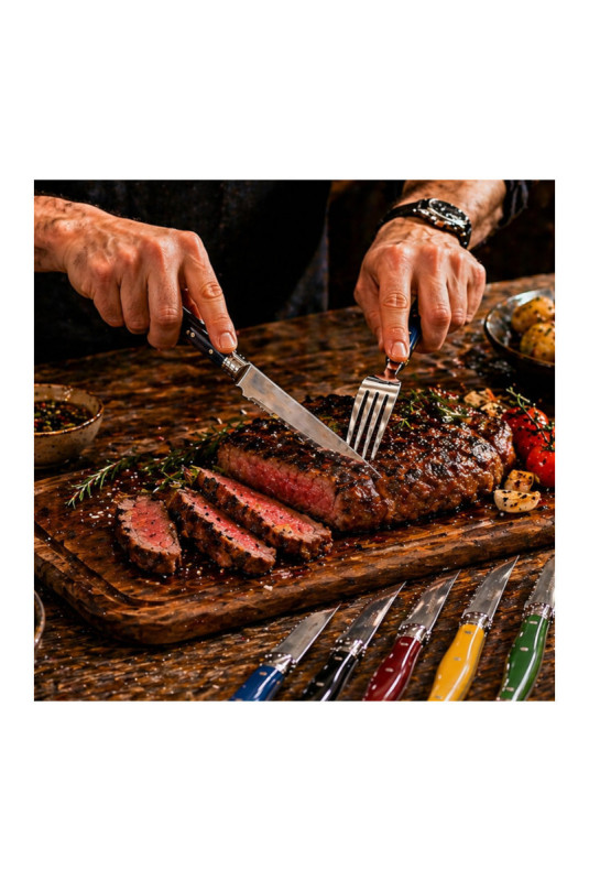 Set de 6 couteaux de table Coloris assortis 23 cm
