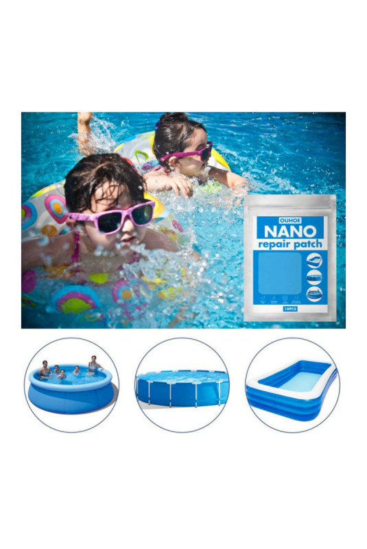 Patchs de réparation Super Nano Transparent 6 x 6 cm