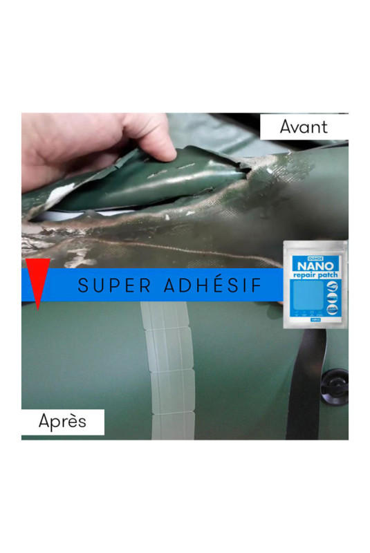 Patchs de réparation Super Nano Transparent 6 x 6 cm
