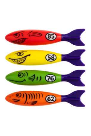 Set de 4 torpilles aquatiques multicolore 13 cm