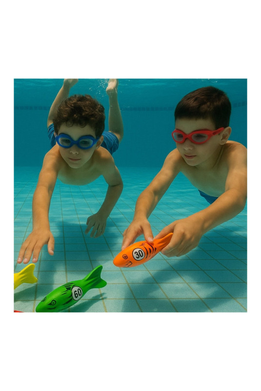 Set de 4 torpilles aquatiques multicolore 13 cm