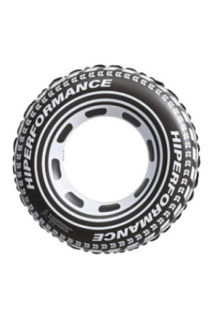 Bouée gonflable forme pneu noir 91 cm