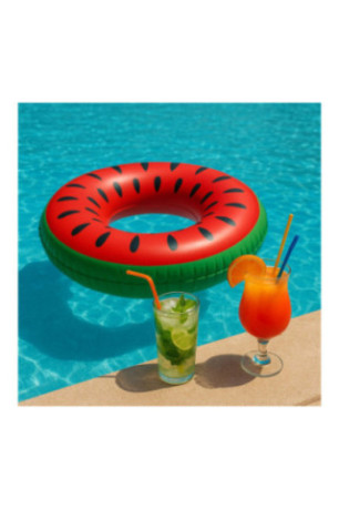 Bouée gonflable pastèque multicolore 80 cm