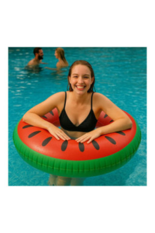 Bouée gonflable pastèque multicolore 80 cm