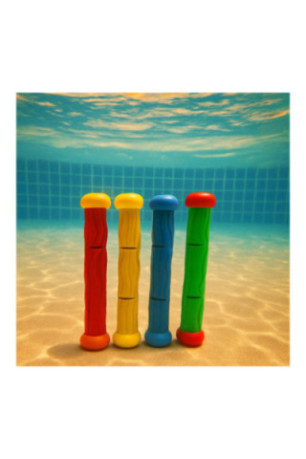 Kit de 4 bâtons de plongée Multicolore 18 cm