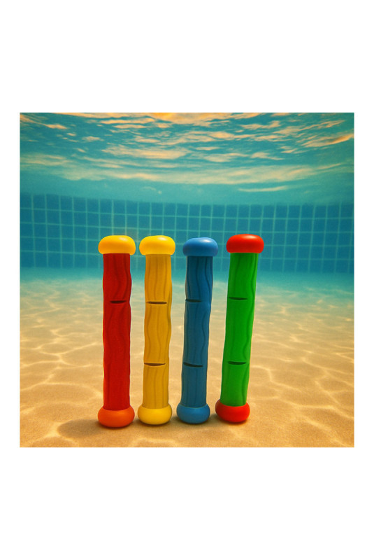 Kit de 4 bâtons de plongée Multicolore 18 cm