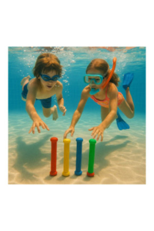 Kit de 4 bâtons de plongée Multicolore 18 cm