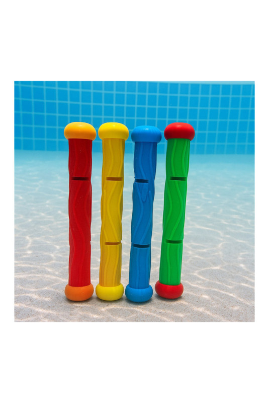 Kit de 4 bâtons de plongée Multicolore 18 cm